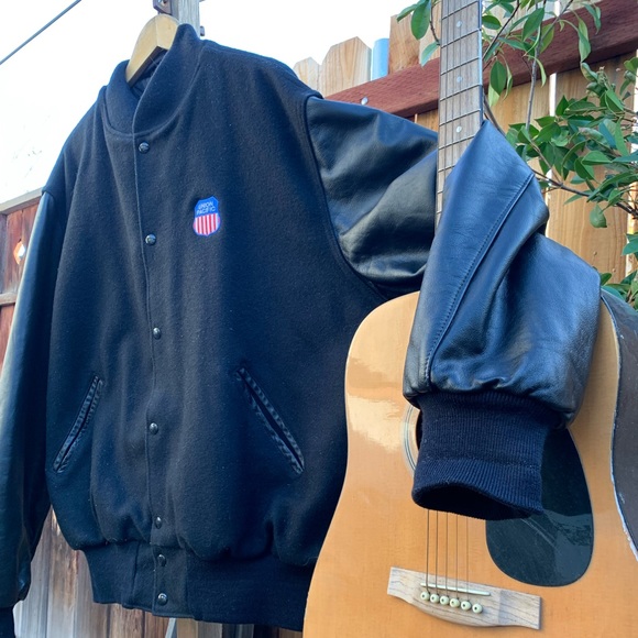 Vintage Union Pacific Railroad Embroidered Varsity Letterman Jacket - Picture 6 of 7